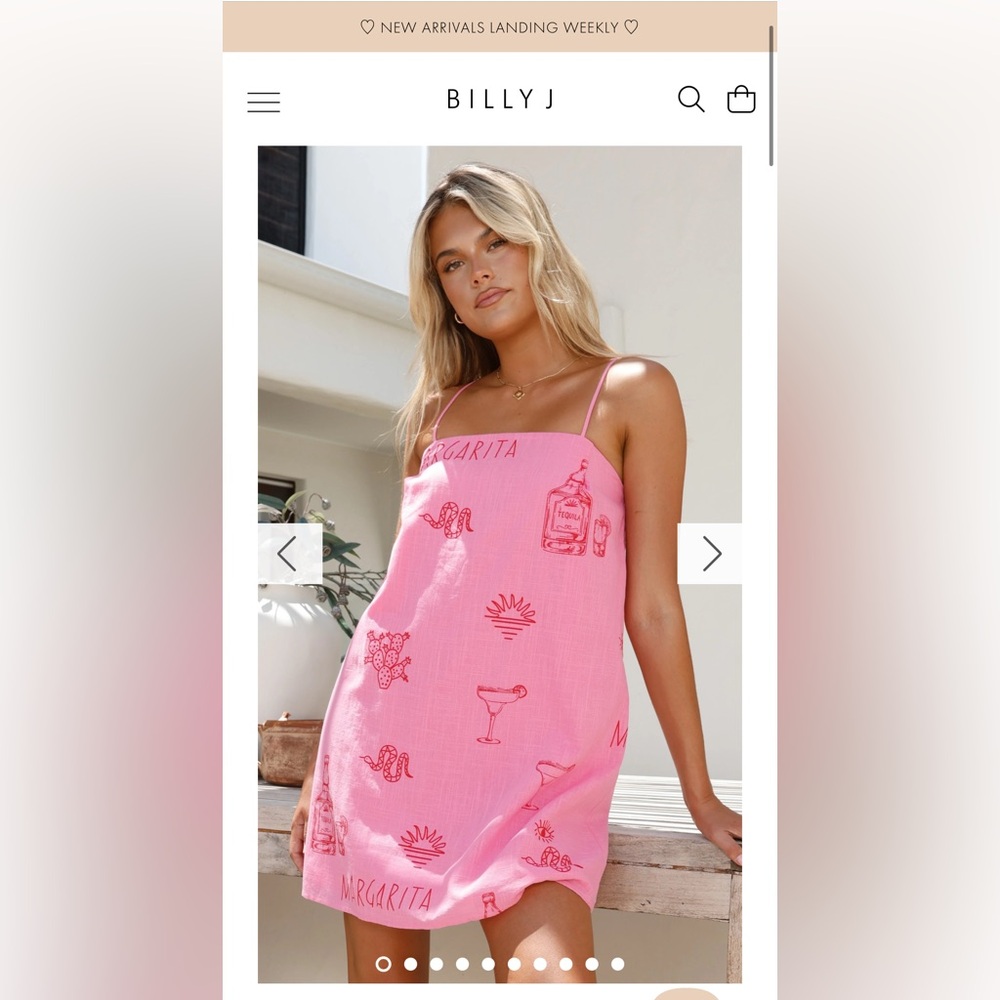Pink Spaghetti Strap Mini Dress